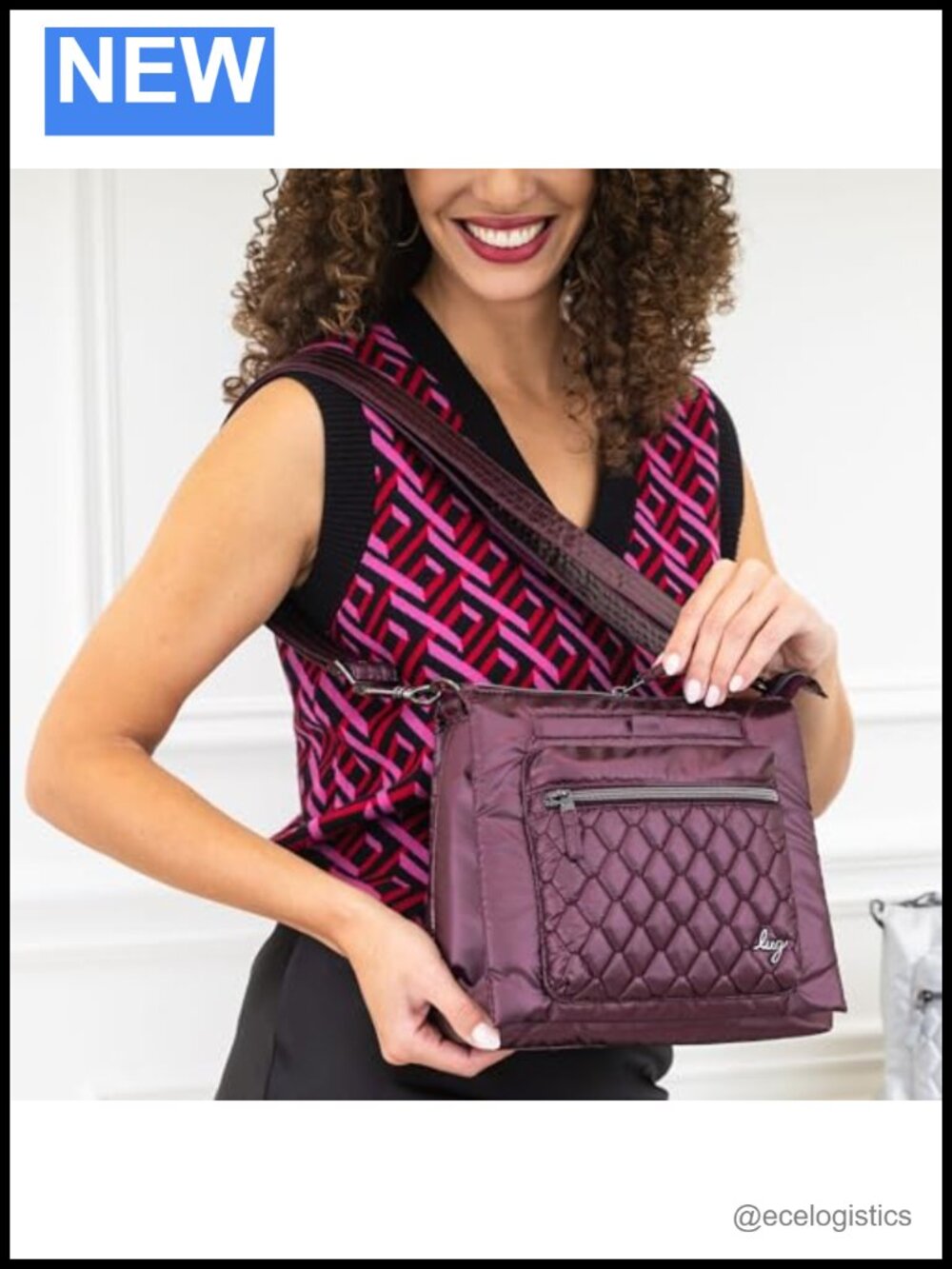 Lug Wander Crossbody Bag - Polyester Hands-Free Purse with Multiple Pockets - Picture 6 of 6